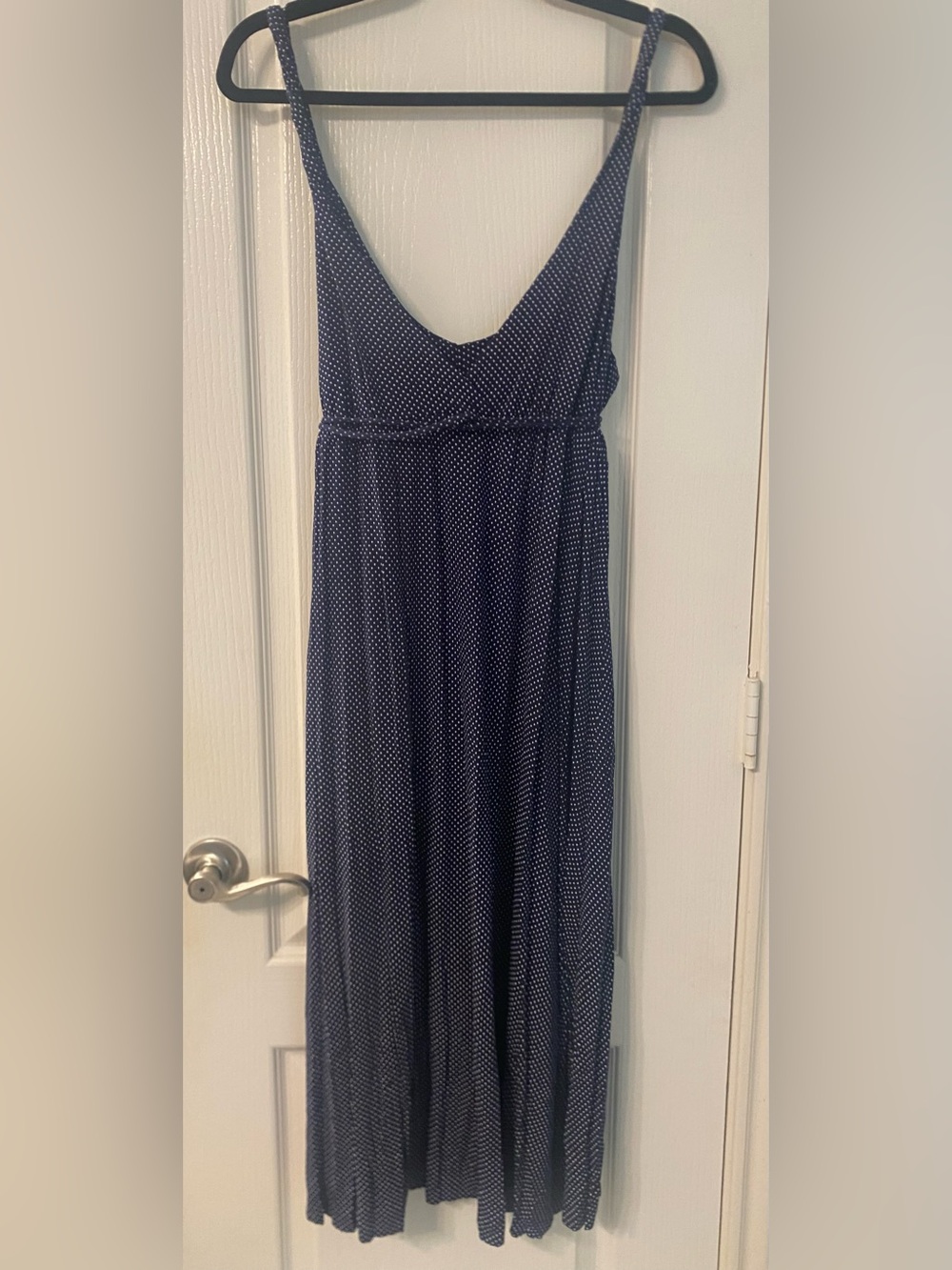 GAP Navy Polka Dot Maxi Dress